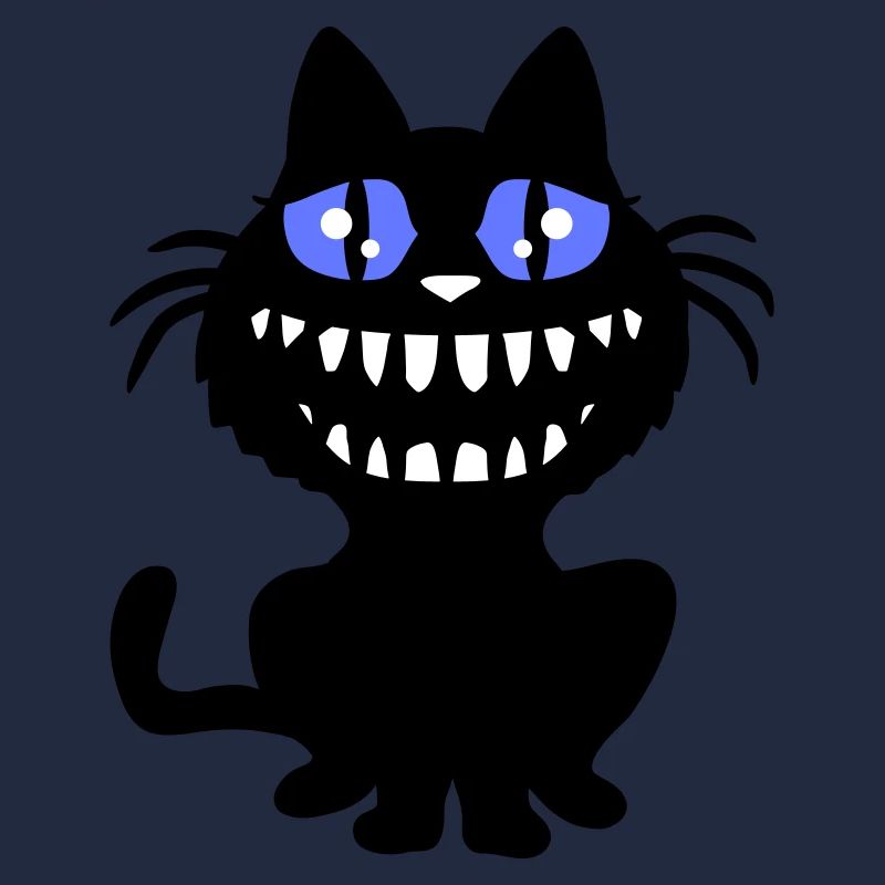 Crazy Monster Cat Halloween Horror Teeth Fun