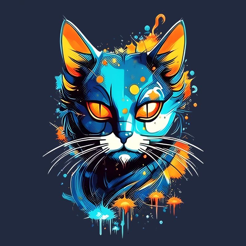 Chat de l’espace coloré