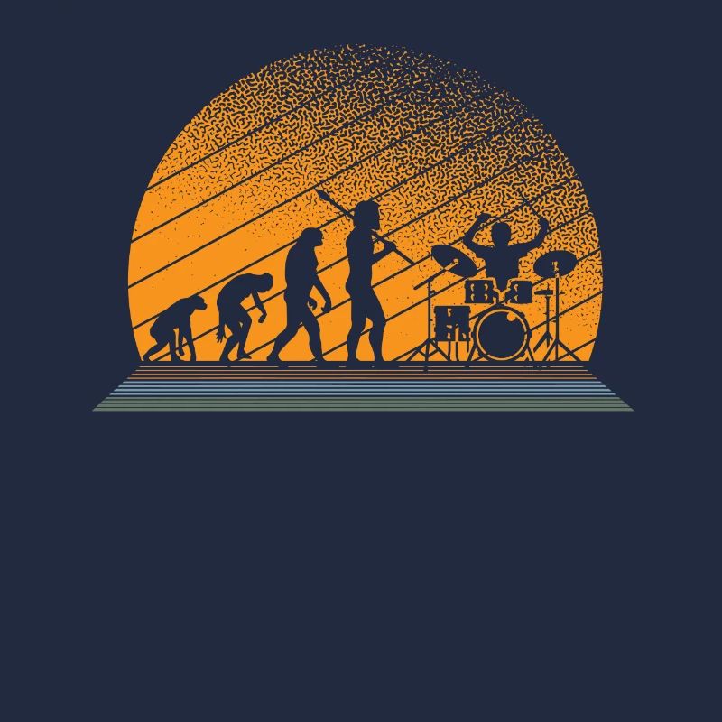 Drummer Schlagzeug Evolution Vollmond Bühne