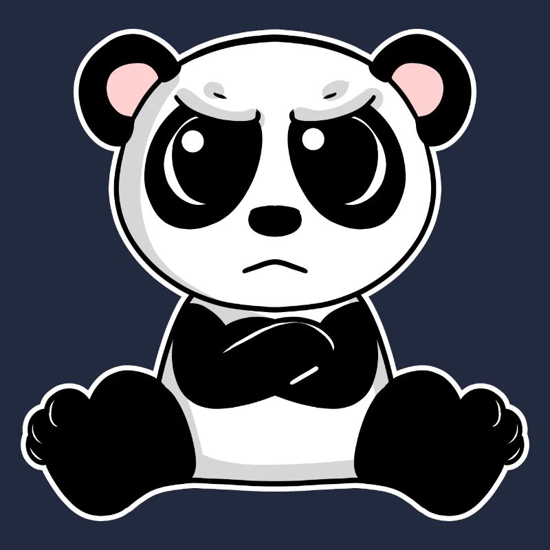 Le panda mignon est agacé