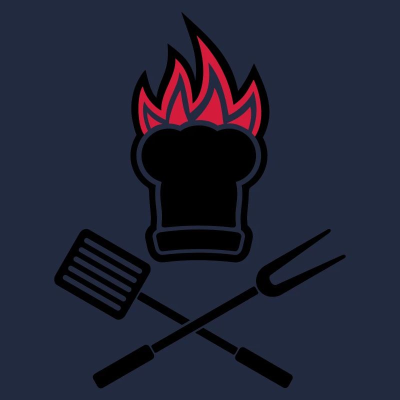 Barbecue on fire