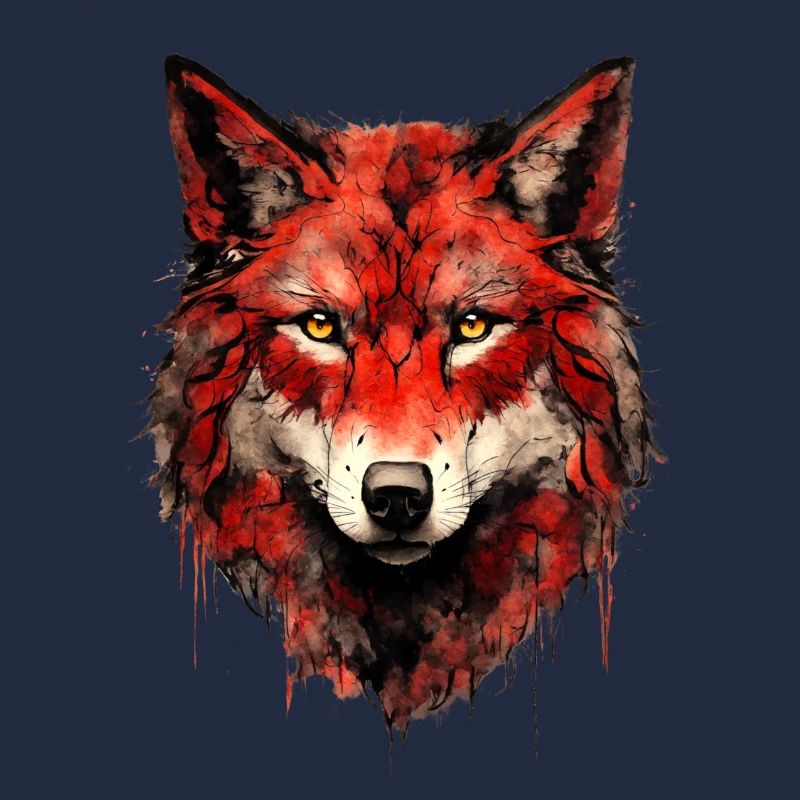 Red Wolf Head