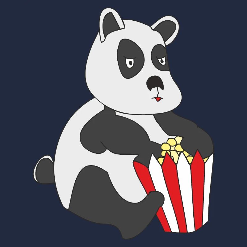 Panda avec pop-corn