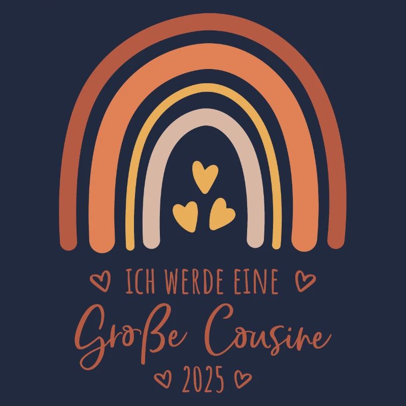 Boho Regenbogen Ich werde eine große Cousine 2025