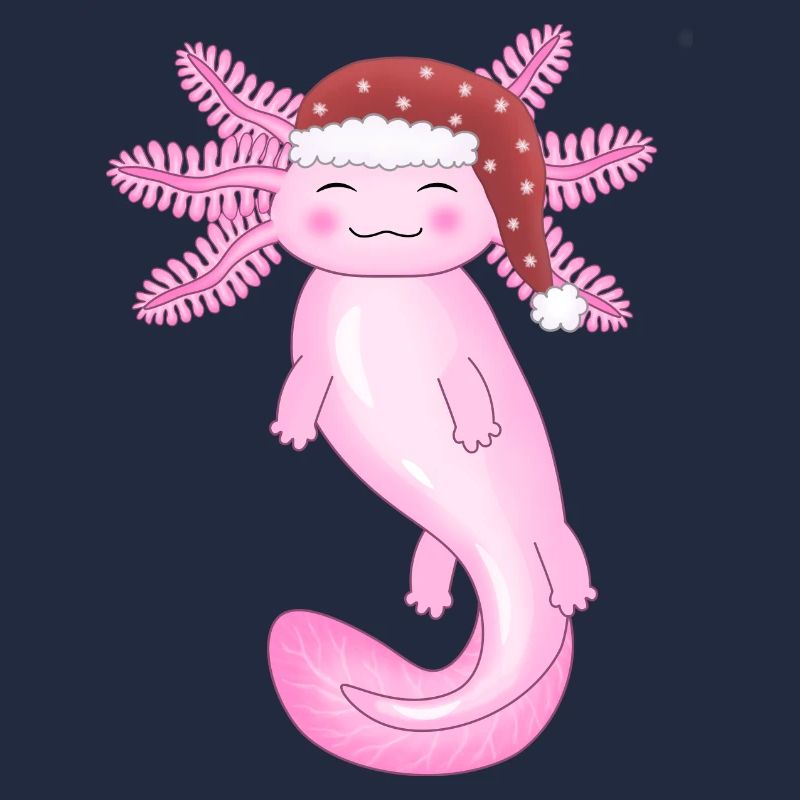 Mignon axolotl de Noël