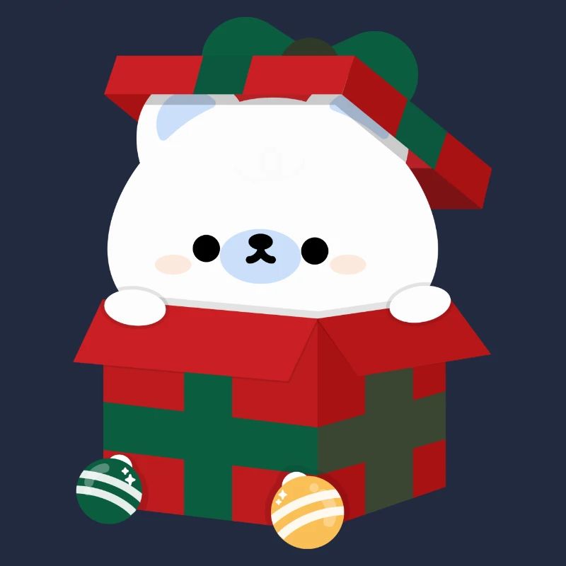 Eisbär Weihnachtsgeschenk
