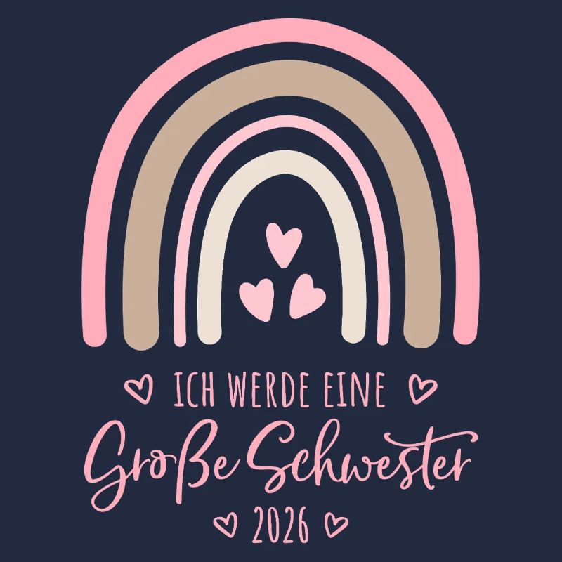 Ich werde eine große Schwester 2026 Regenbogen