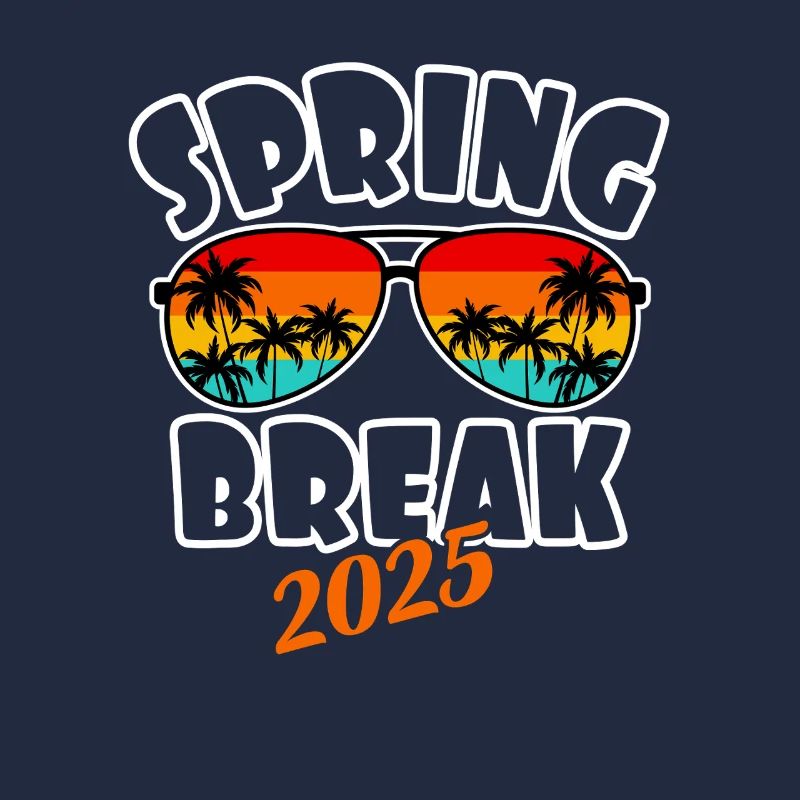 Spring Break 2025 Retro Sunset & Beach