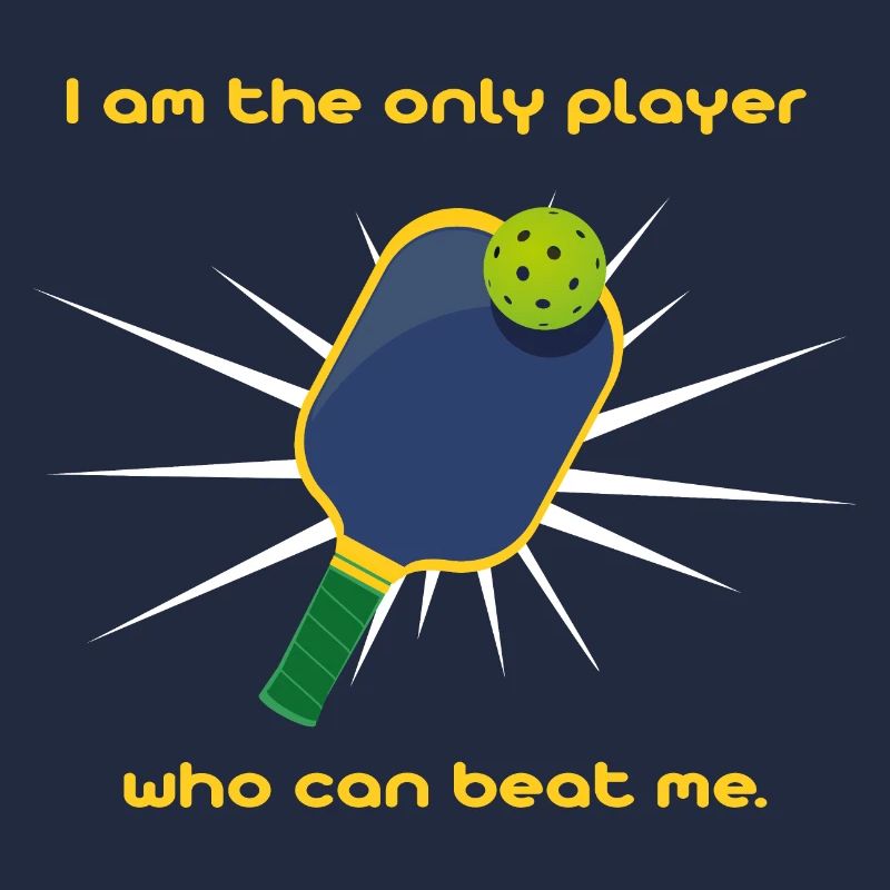 Pickleball . Ich bin der Einzige, der mich besiegen kann