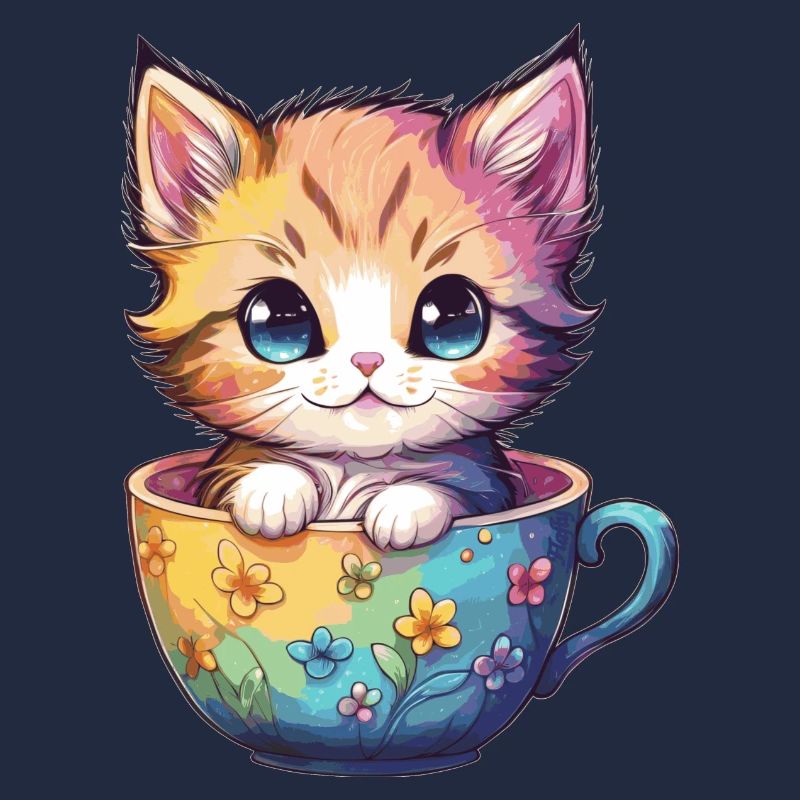Chaton dans la tasse