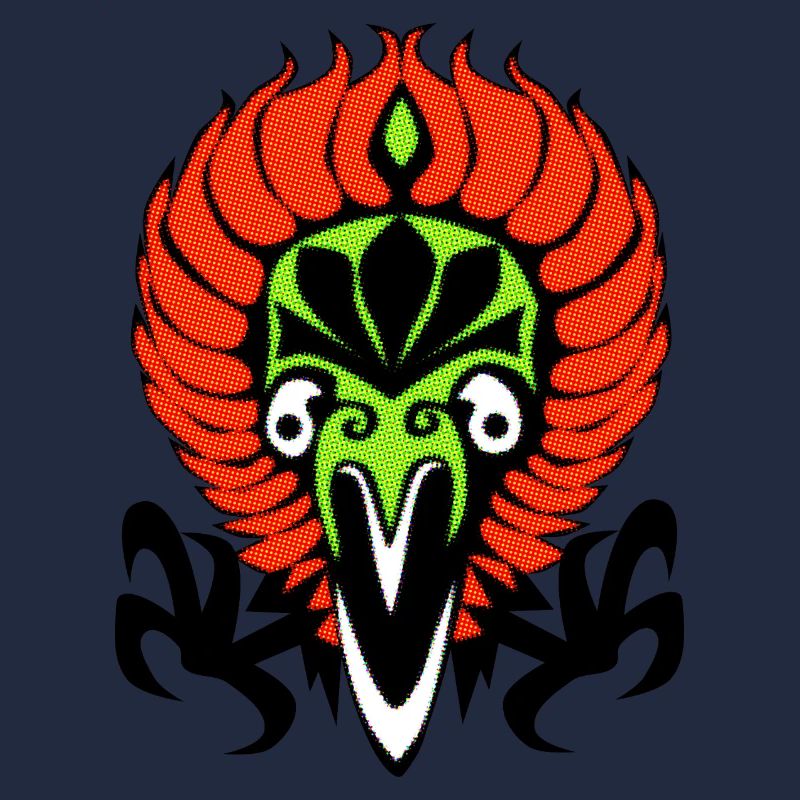 Feuervogel illustration magic jungle ancient style