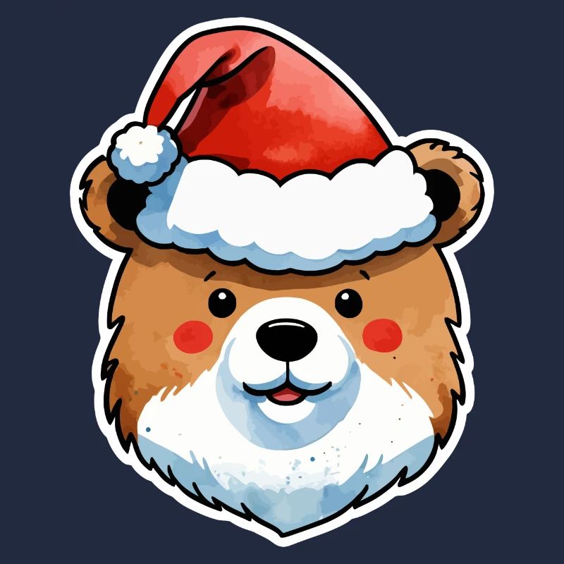 Dessin de Noël Ours