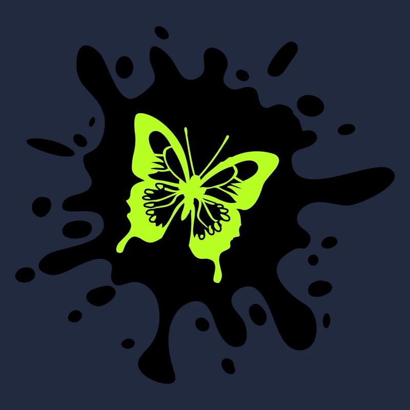schmetterling farbklecks