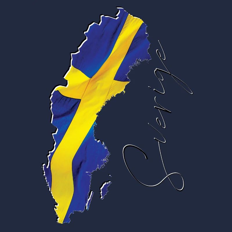 Drapeau de la Suède en Suède Carte SE