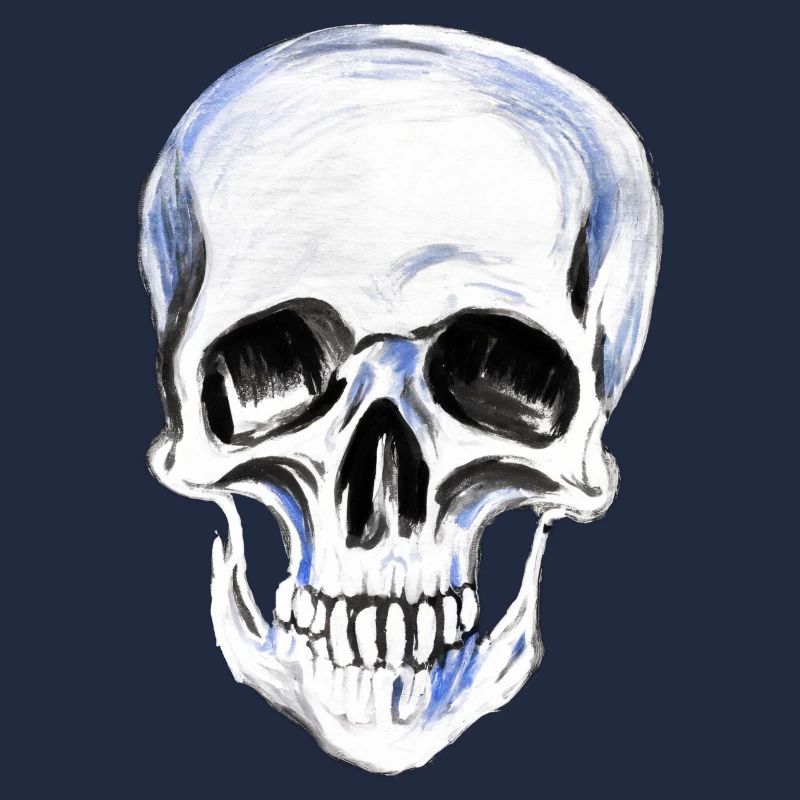 weißer gemalter Totenkopf
