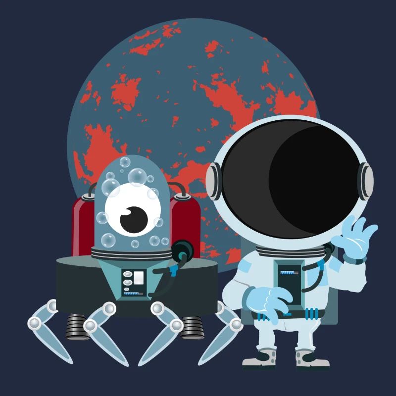 Raumfahrt mit Astronaut