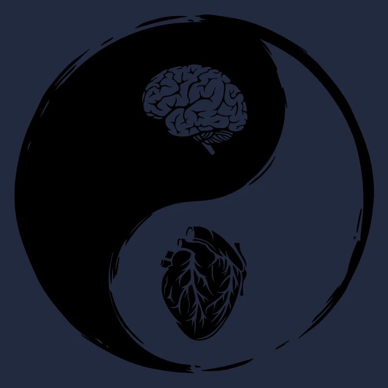 Yin Yang Herz Gehirn