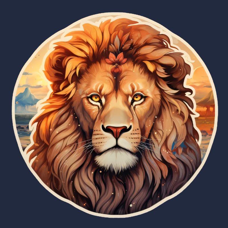 Löwe in der Savanne