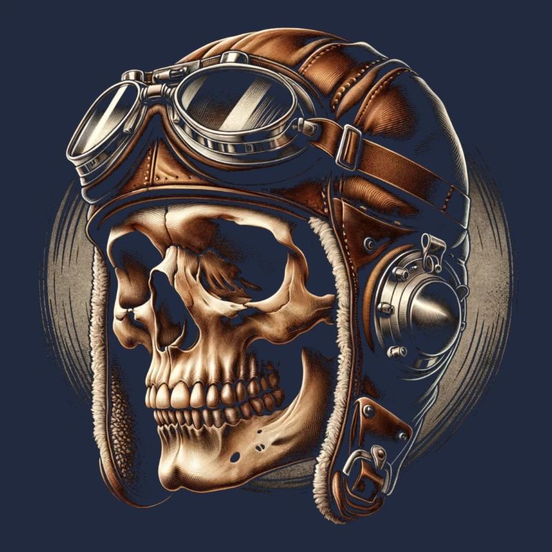 Retro Flight Skull