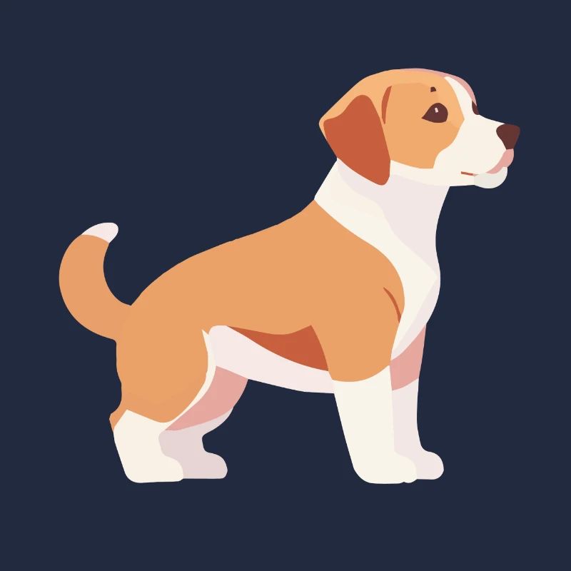 Chiot labrador sur le côté