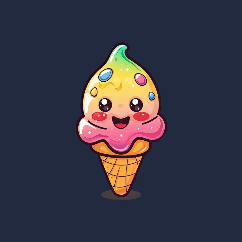 Buntes Eiscreme Design