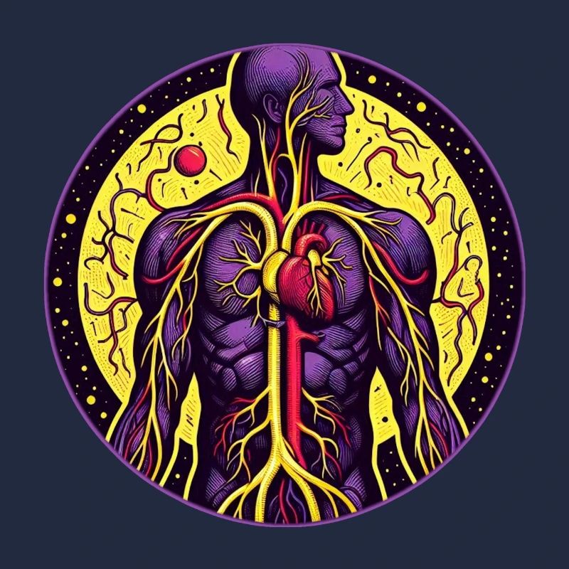 Lebendiges anatomisches Herz