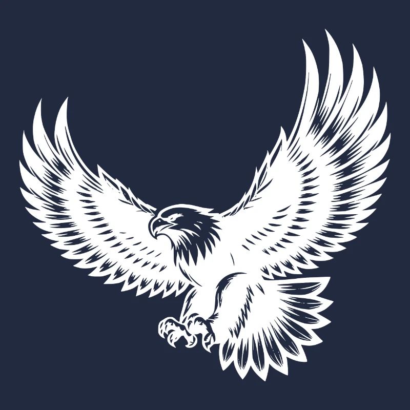 Aigle expressif aux ailes déployées