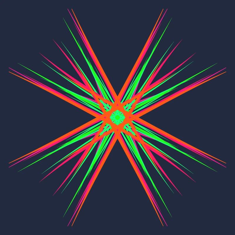 Étoile composée de plusieurs couleurs vives