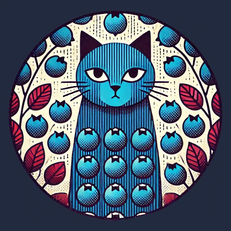 Blaubeer-Katze