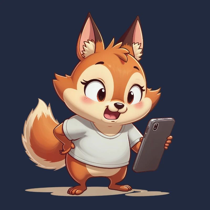 Fuchs mit Handy