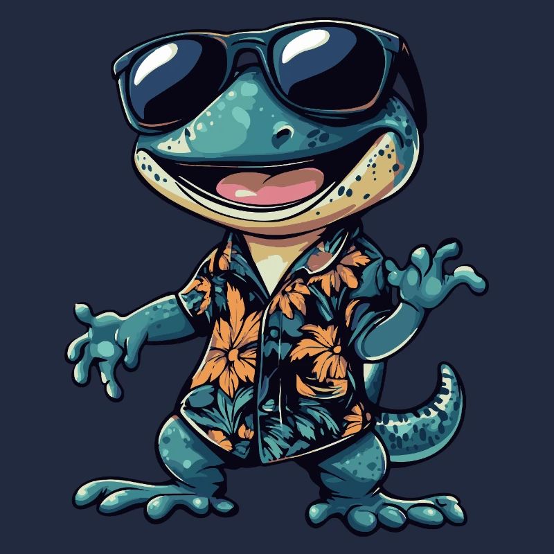 Lizard Comic Funny Summer