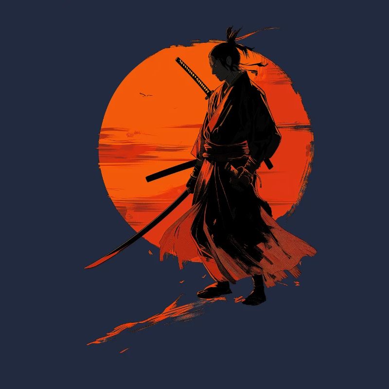 Samurai im Abendrot