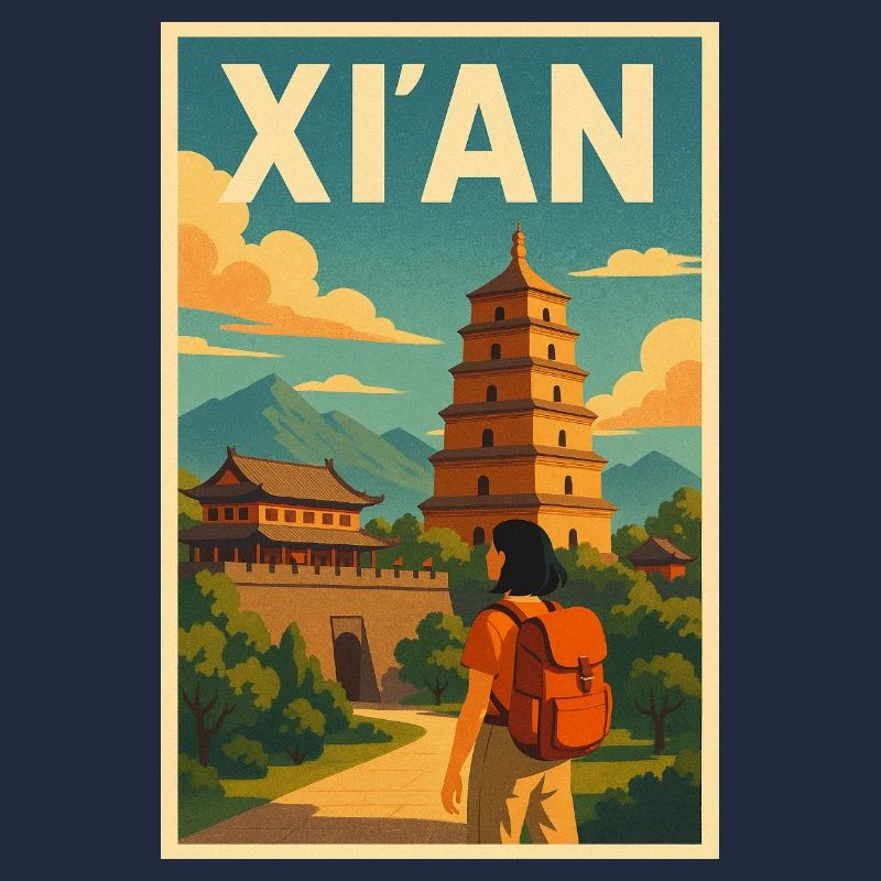 Xian Retro Poster Design