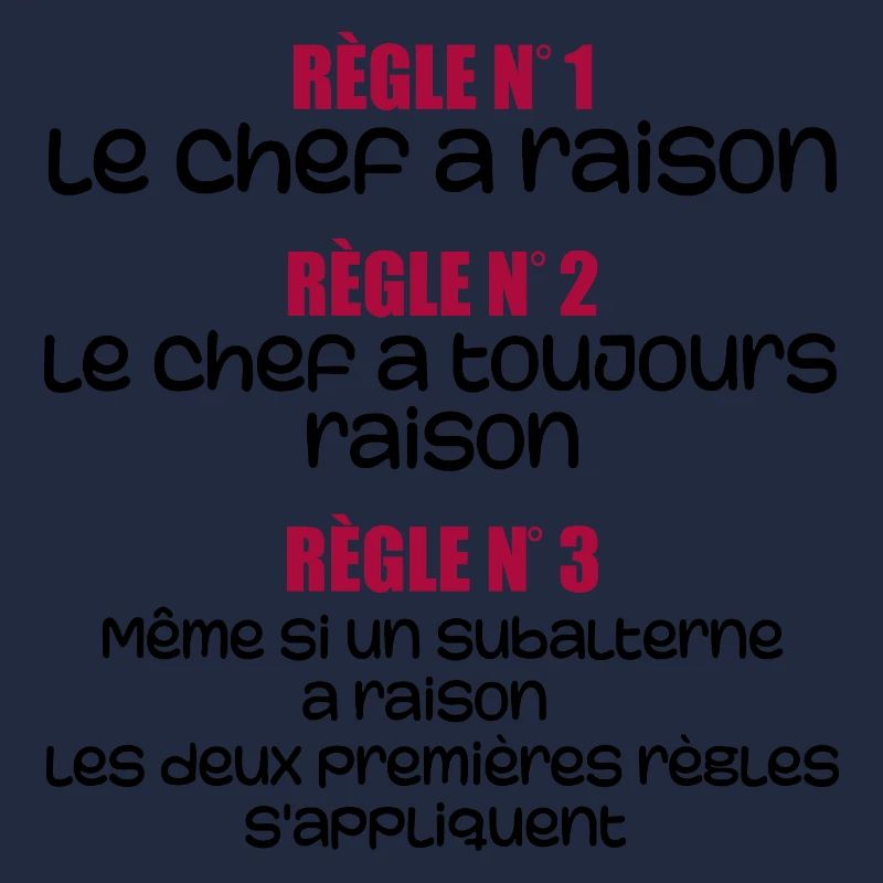 Les règles du chef