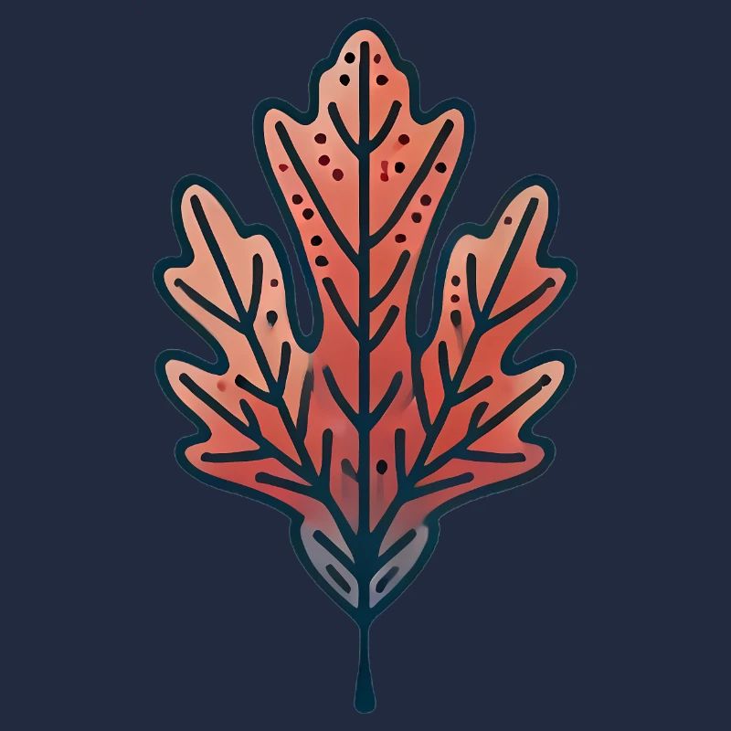 Rustikale Herbstblatt-Illustration