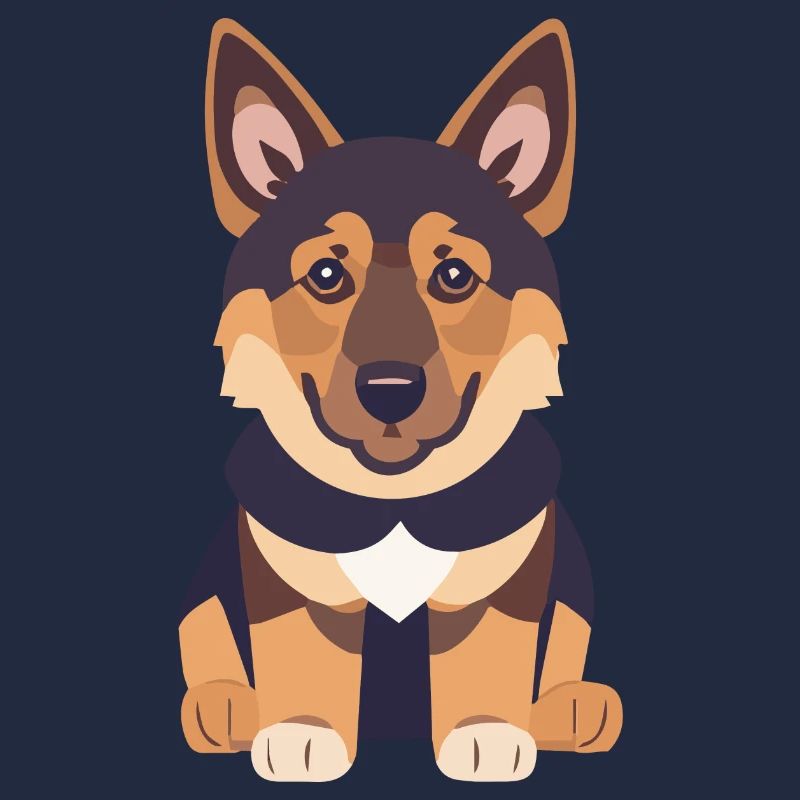 Schäferhund Welpe Sitzend