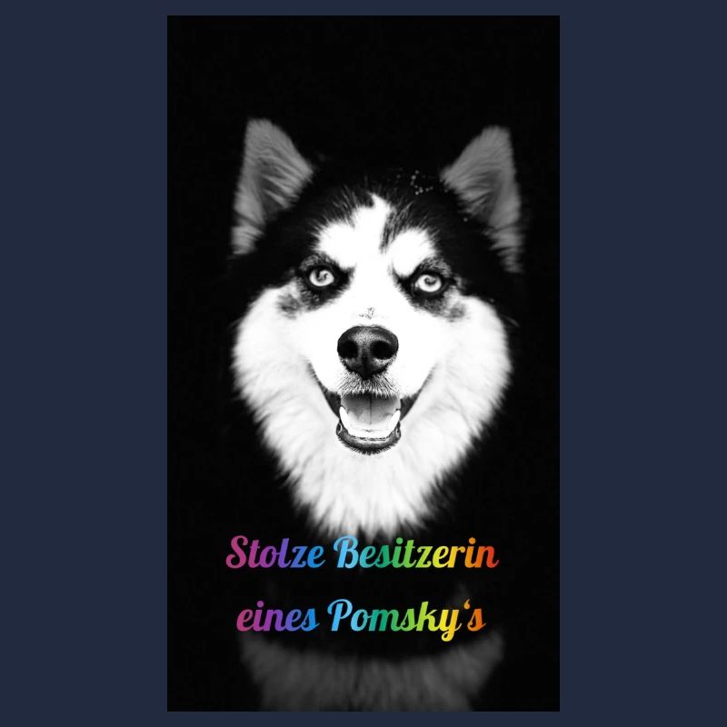 Stolze Besitzerin eines Pomsky`s