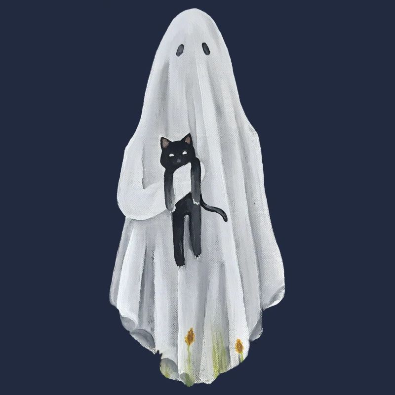 Geist mit Katze