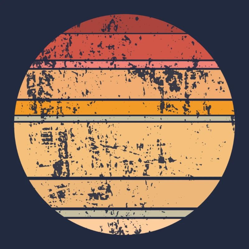 Cercle d’arrière-plan rétro Sunset