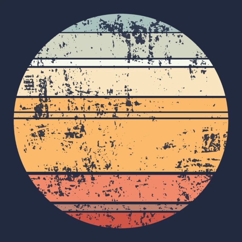 Cercle d’arrière-plan rétro Sunset
