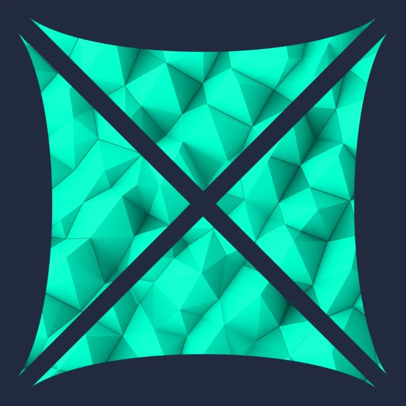 Abstraktes Polygon Design türkis