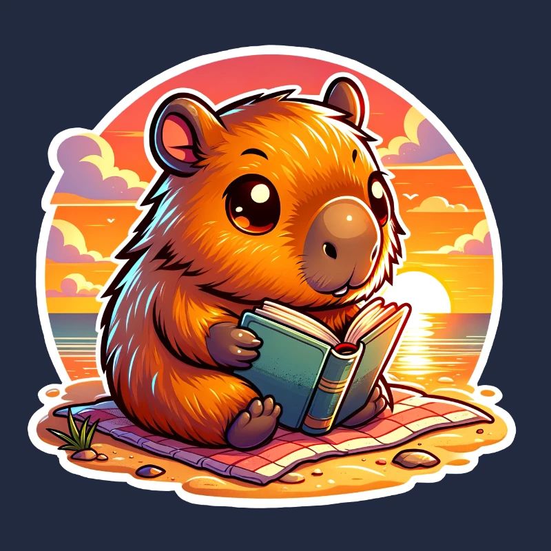 Capybara Reading Books