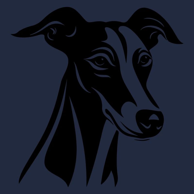 Tête de chien lévrier