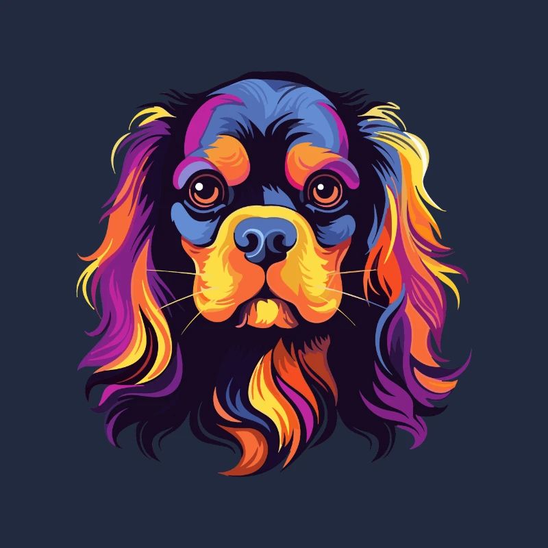 Cavalier King Charles Spaniel Hunderasse Aquarell