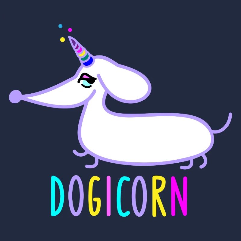 Dackel als Einhorn (b)