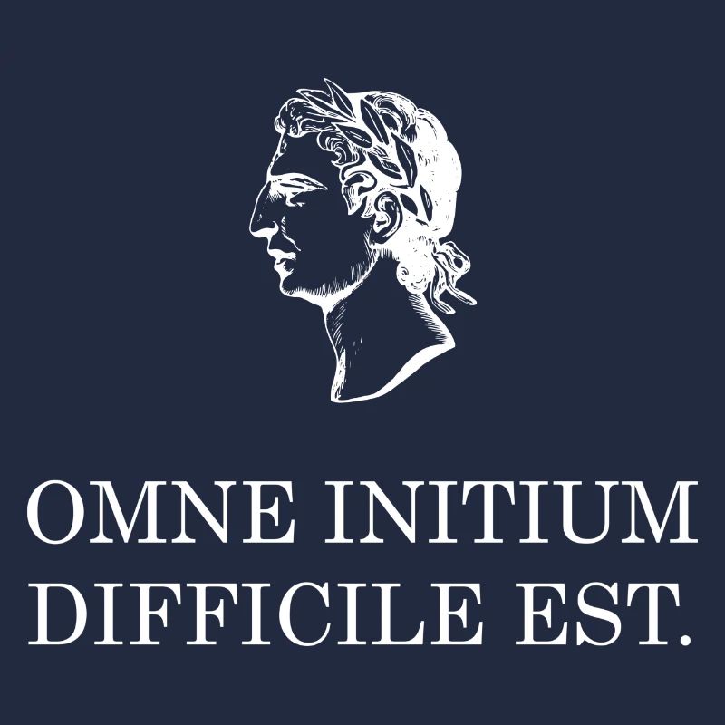 tout début est difficile latin blanc