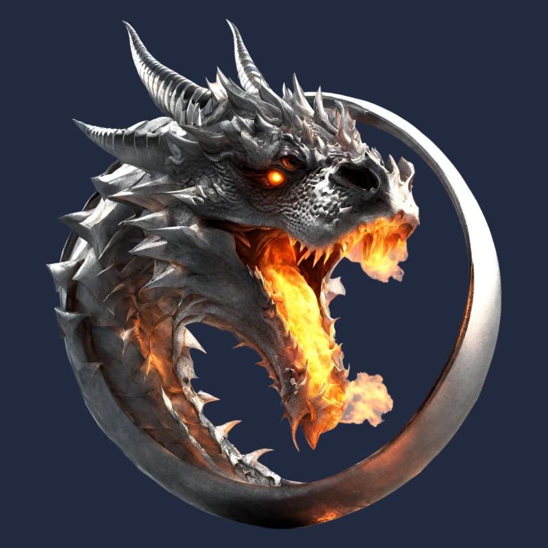 Dragon de feu dans l’anneau