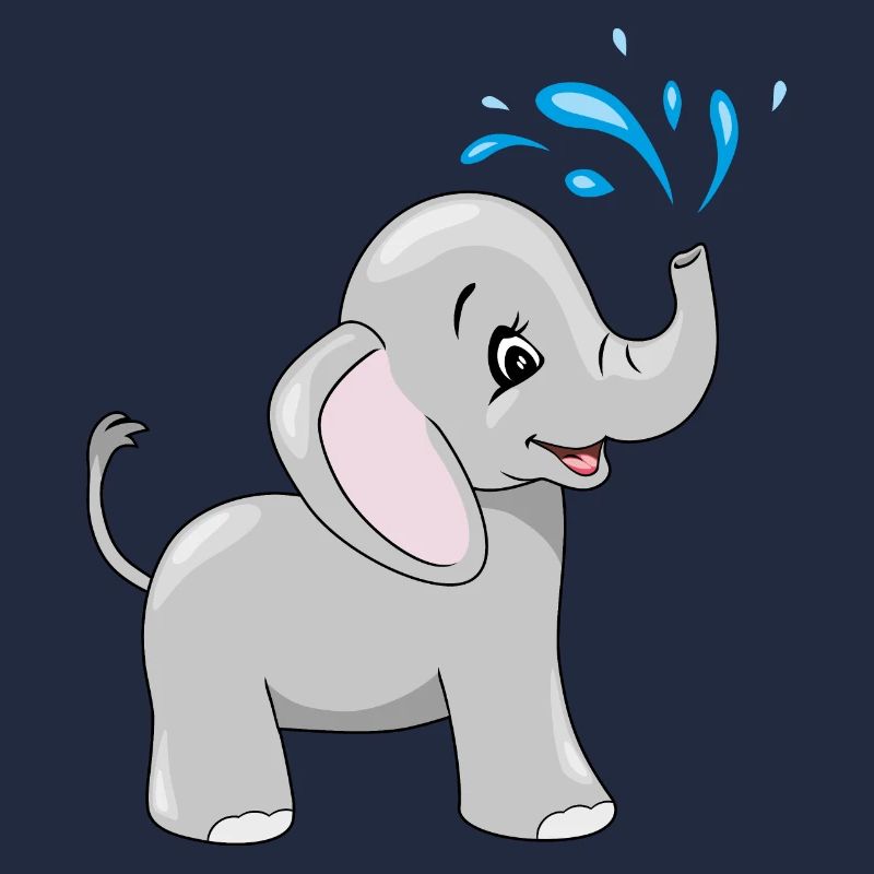 Mignon bébé éléphant se baignant