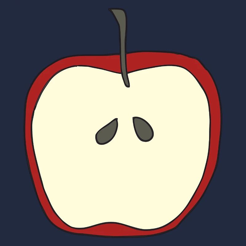 Apple sliced open