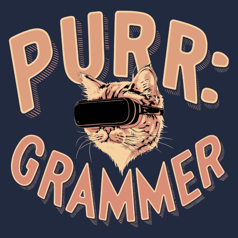 Purr-Grammer Katze Coder Lustig IT Nerd Präsent